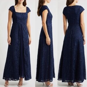 NWT Kay Unger Claudia Pleated Chiffon